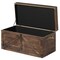 Vintiquewise Brown Large Wooden Lockable Trunk Farmhouse Style Rustic Design Lined Storage Chest w/Rope Handles QI003797L - alternate 2